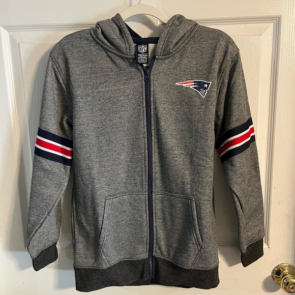 NFL Other - NFL Gray and Red Patriots Hoodie Sweatshirt